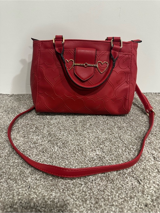 Juicy Couture Handbags - Juicy couture Love Is Juicy Satchel Red Heart Design Purse